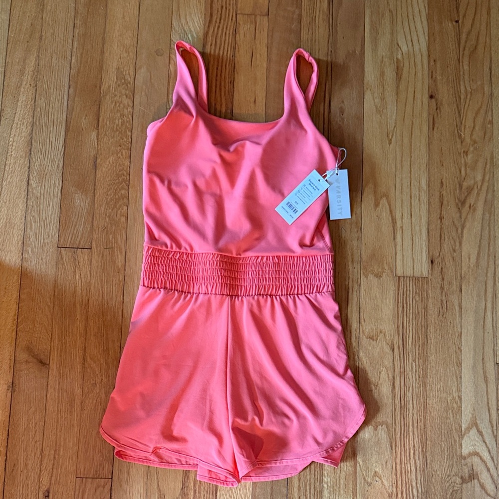 Pink sporty Sleeveless Romper
